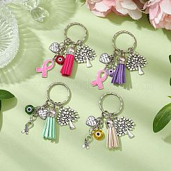 6Pcs 6 Colors Ribbon Keychain&nbsp;KEYC-JKC00939