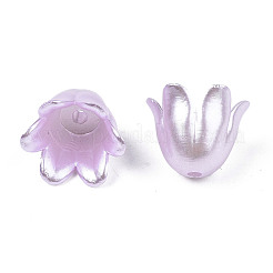 Spray Paint ABS Plastic Imitation Pearl Beads&nbsp;X-MACR-N013-001B