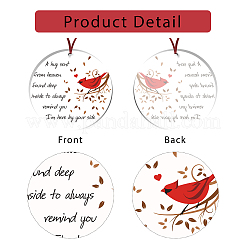 1Pc Acrylic Memorial Flat Round Big Pendants Decorations&nbsp;DIY-CP0008-27K