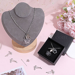 2Pcs 304 Stainless Steel Pendant Necklaces&nbsp;NJEW-DR00038