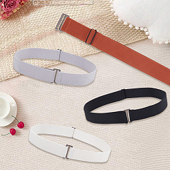 4Pcs 4 Colors Polyester Waist Belts with Alloy Clasps&nbsp;AJEW-CY0003-08