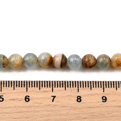 Natural Blue Calcite Beads Strands&nbsp;G-H312-C02-6mm
