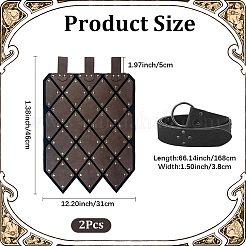 1 Bags Medieval Alloy Rivet PU Leather Chain Belts for Men&nbsp;AJEW-CL0005-61