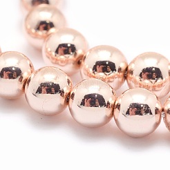 Electroplate Non-magnetic Synthetic Hematite Beads Strands&nbsp;G-L485-01G-LRG