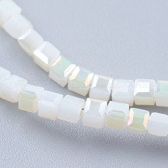 Electroplate Glass Beads Strands&nbsp;EGLA-F121-HR-B01
