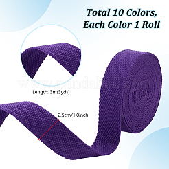 30M 10 Colors Polycotton Ribbon&nbsp;OCOR-PH0006-62