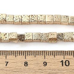 Electroplated Natural Lava Rock Beads Strands&nbsp;X-G-L606-E02-01D