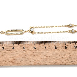 304 Stainless Steel Crystal Rhinestone Pendant Y Necklaces for Women&nbsp;NJEW-F375-01G-05