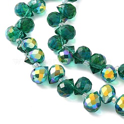Electroplate Glass Beads Strands&nbsp;EGLA-D030-17-01