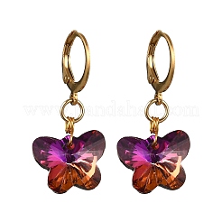 304 Stainless Steel Glass Hoop Earrings&nbsp;EJEW-JE06486