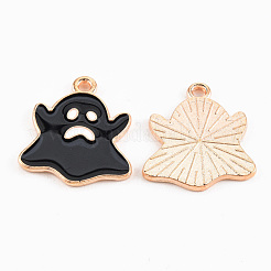 Light Gold Tone Alloy Enamel Pendants&nbsp;ENAM-T018-24