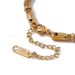316 Stainless Steel Round Mesh Chain Bracelet for Men Women&nbsp;BJEW-G655-05G