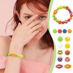 68Pcs 14 Styles Food Grade Eco-Friendly Silicone Beads&nbsp;SIL-GA0001-24A