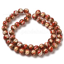 Gold Sand Lampwork Beads Strands&nbsp;LAMP-E036-06C