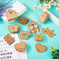 150Pcs 5 Styles Kraft Paper Earring Display Cards&nbsp;DIY-TA0006-04