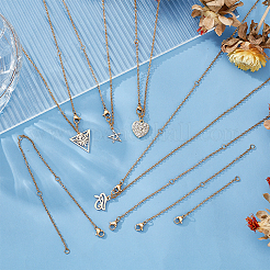 16Pcs 4 Style 304 Stainless Steel End Chains with Lobster Clasp and Jump Ring&nbsp;STAS-NB0001-75