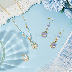 4Pcs 2 Colors Brass Enamel Pendants&nbsp;KK-BC0015-20
