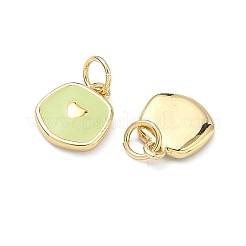 Brass Enamel Pendants&nbsp;KK-C251-36G-03