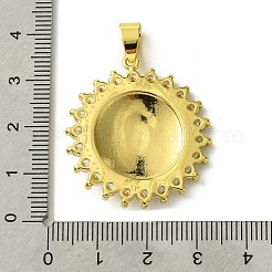 Brass Micro Pave Clear Cubic Zirconia Pendants&nbsp;KK-H472-46B-G