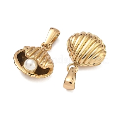 304 Stainless Steel & ABS Plastic Imitation Pearl Pendants&nbsp;STAS-C172-02A-G