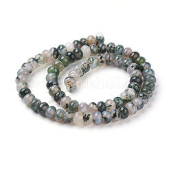 Natural Moss Agate Beads Strands&nbsp;G-G731-08-8mm