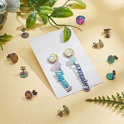 30Pcs 3 Style Ion Plating(IP) 304 Stainless Steel Stud Earring Findings&nbsp;STAS-UN0027-96