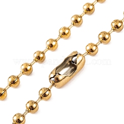 Ion Plating(IP) 304 Stainless Steel Ball Chain Necklaces for Women&nbsp;NJEW-G135-01D-G