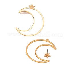 Star with Moon Alloy Stud Earrings&nbsp;FS-WGC80EF-01
