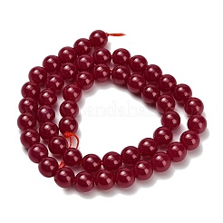 Lab Grown Red Corundum Beads Strands&nbsp;G-L634-B03-8mm