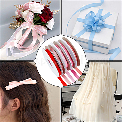 5 Rolls Single Face Polyester Satin Ribbon&nbsp;SRIB-CY0001-38C