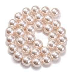 Baking Paint Pearlized Glass Pearl Round Bead Strands&nbsp;PEAR-H019-02E-02