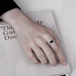 Adjustable Alloy with Enamel Finger Rings for Men&nbsp;FS-WGC294F-01