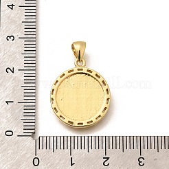 Religion Themed Rack Plating Brass Micro Pave Cubic Zirconia Pendants&nbsp;KK-L226-007G-18