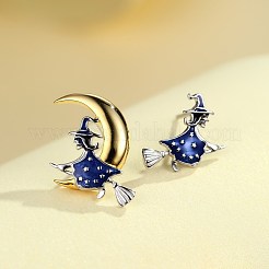 Halloween 925 Sterling Silver Enamel Stud Earrings&nbsp;EJEW-BB72124