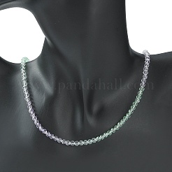 Bling Glass Round Beaded Necklace for Women&nbsp;NJEW-PH01490-04