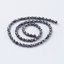 Non-magnetic Synthetic Hematite Beads Strands&nbsp;G-P341-48-4x6mm