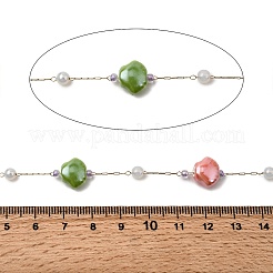 Handmade Porcelain Shell Shape Link Chains &nbsp;CHS-L032-03G