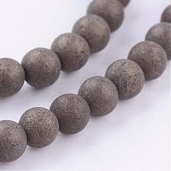 Natural Pyrite Beads Strands&nbsp;G-P303-03-4mm-8