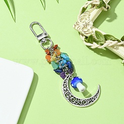 Moon Alloy Pendant Decoraiton&nbsp;HJEW-JM01393-03