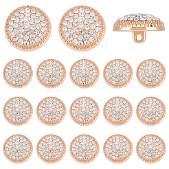 18Pcs 1-Hole Zinc Alloy Rhinestone Shank Buttons&nbsp;BUTT-WR0001-36KCG