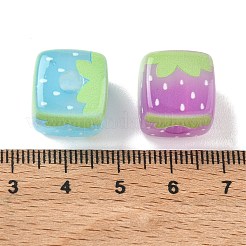 Printed Acrylic European Beads&nbsp;AC-CBA4EF4-06