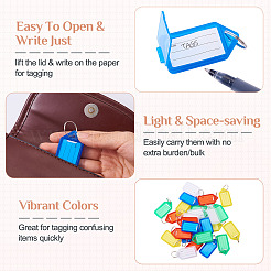 25Pcs 5 Colors Plastic Key Tags&nbsp;FIND-TA0005-69