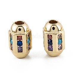 Brass Micro Pave Cubic Zirconia Beadsong-Lasting Plated&nbsp;ZIRC-P089-24A-G01