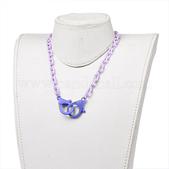 Personalized ABS Plastic Cable Chain Necklaces&nbsp;NJEW-JN02849-04