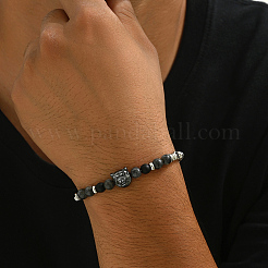 Natural Labradorite Round Beaded Bracelets&nbsp;HN9624