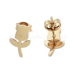 PVD Vacuum Plating 304 Stainless Steel Stud Earrings for Women&nbsp;EJEW-A048-19G