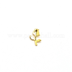 Rose Flower Alloy Cabochons&nbsp;MRMJ-CJC0005-004G