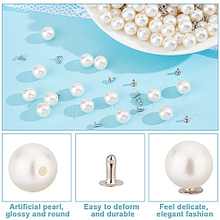 200 Sets ABS Plastic Imitation Pearl Rivet Studs&nbsp;KY-GO0001-06C