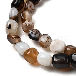 Natural Black Agate Bead Strands&nbsp;G-P070-34