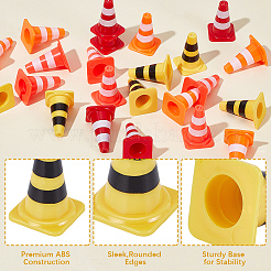 48Pcs 4 Colors ABS Display Roadblock Decorations&nbsp;AJEW-SP0004-70